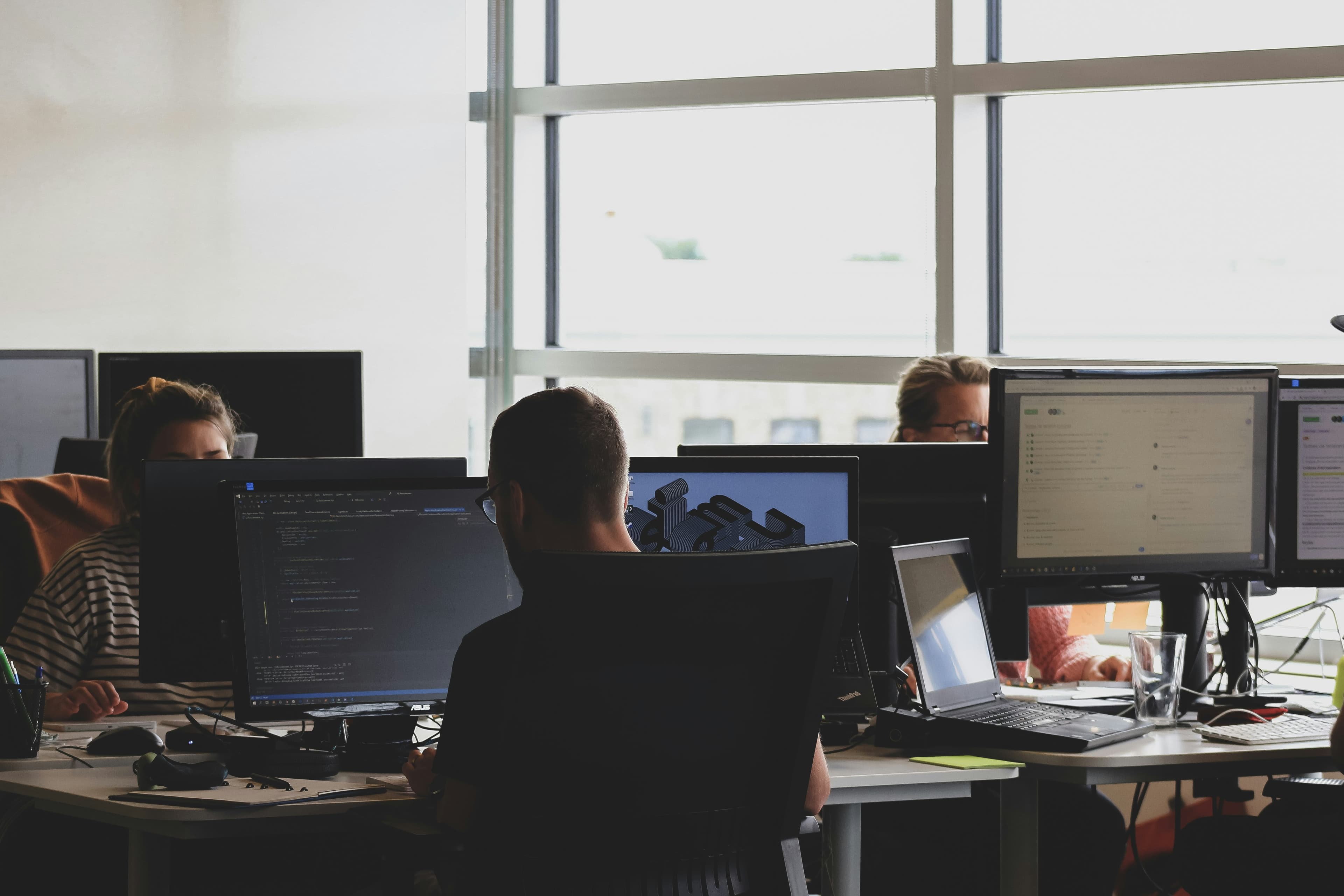 Focused work at a screen — every memory visible, nothing hidden.