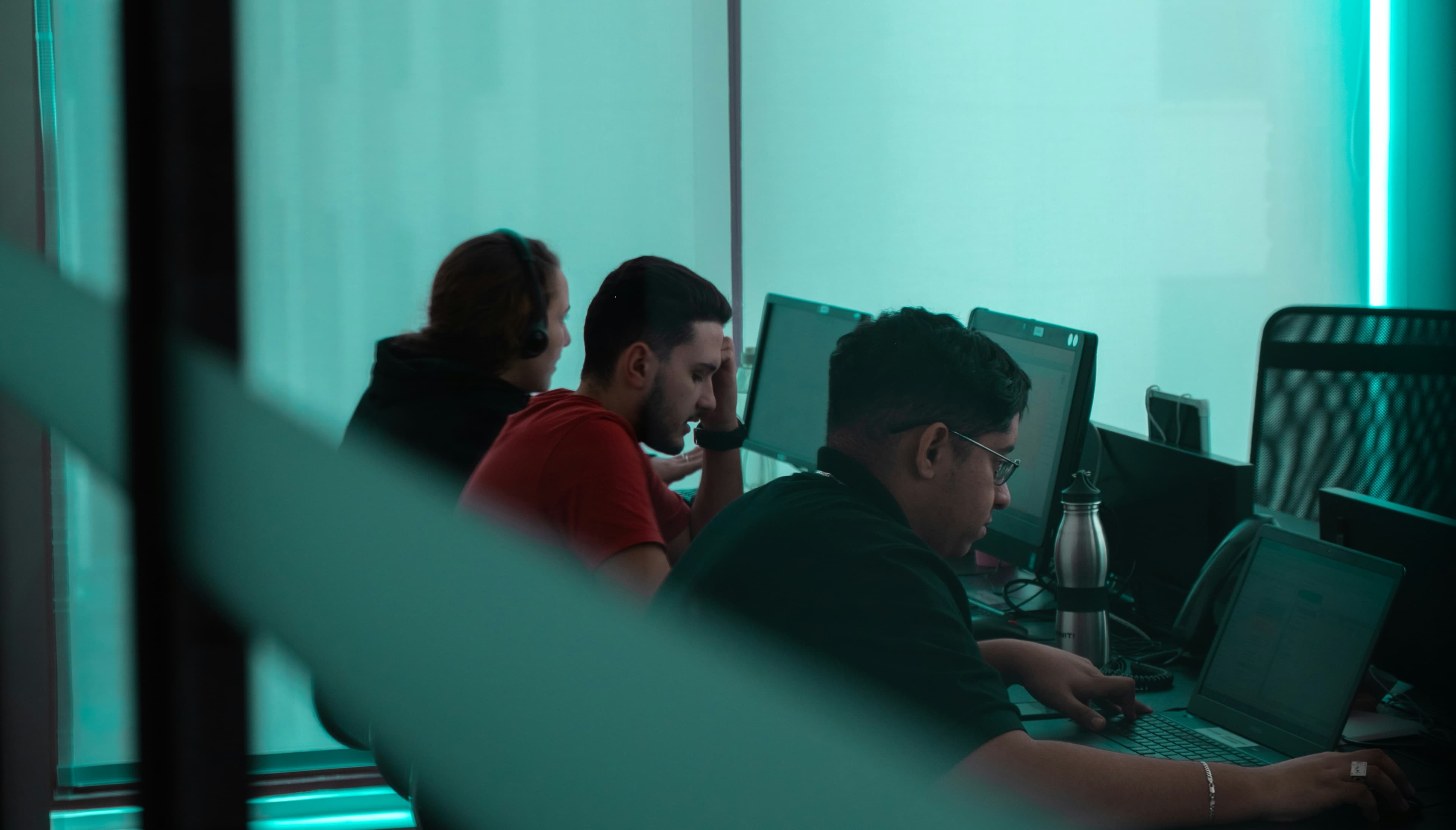 Two people collaborating — users who already know you from the first interaction.