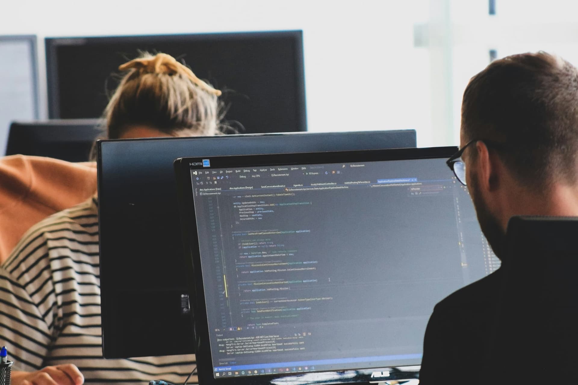 People in conversation — users who arrive already understood.